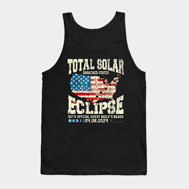 Total Solar Eclipse Totality April 8, 2024 Great American Tank Top by aminaqabli